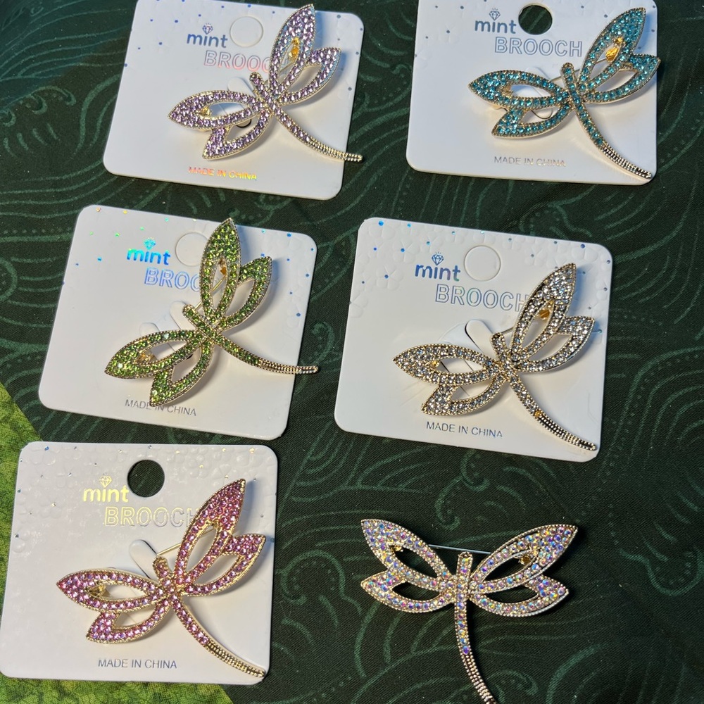 Mint Dragonfly Brooch - Multicolors available